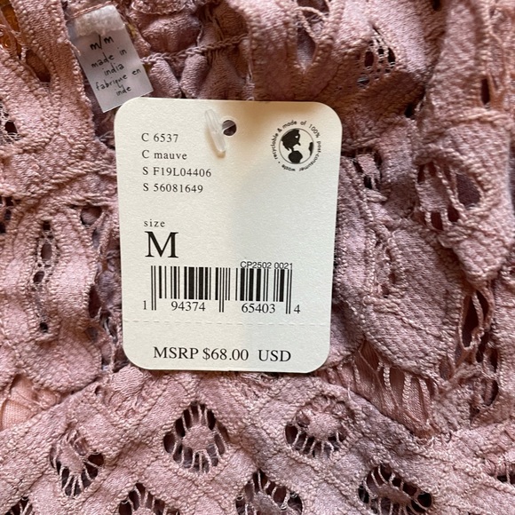 Free People Adella Cami Pink Mauve -Size M NWT - Picture 4 of 5